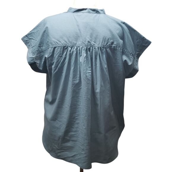 Universal Thread Periwinkle Blue Blouse XL Cap Sleeve Lightweight Cotton Top - Picture 3 of 9